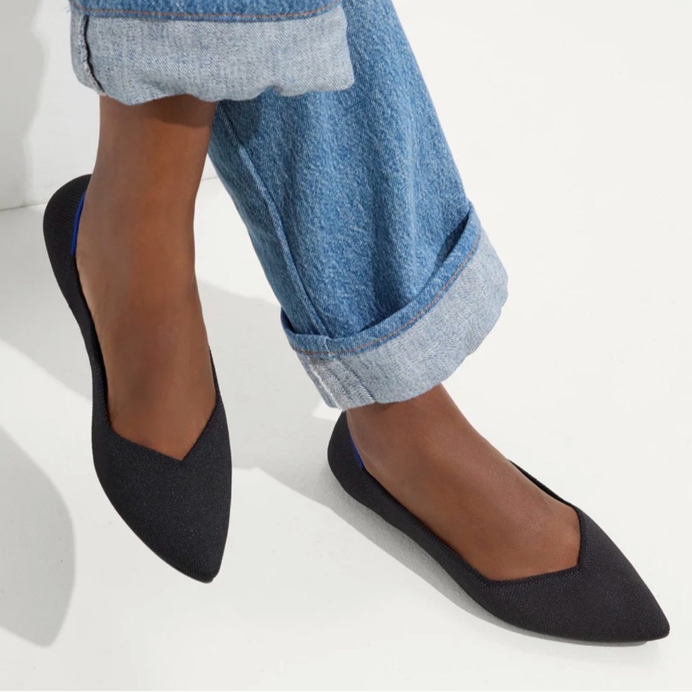 Rothy’s The Point black flats in size 9